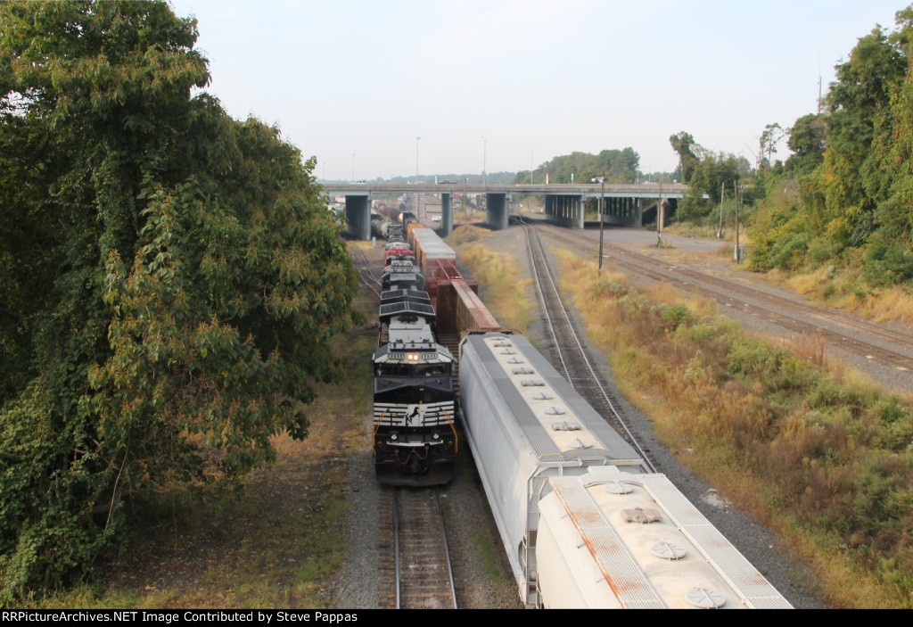 NS 9940 leads train 35A out of Enola yard